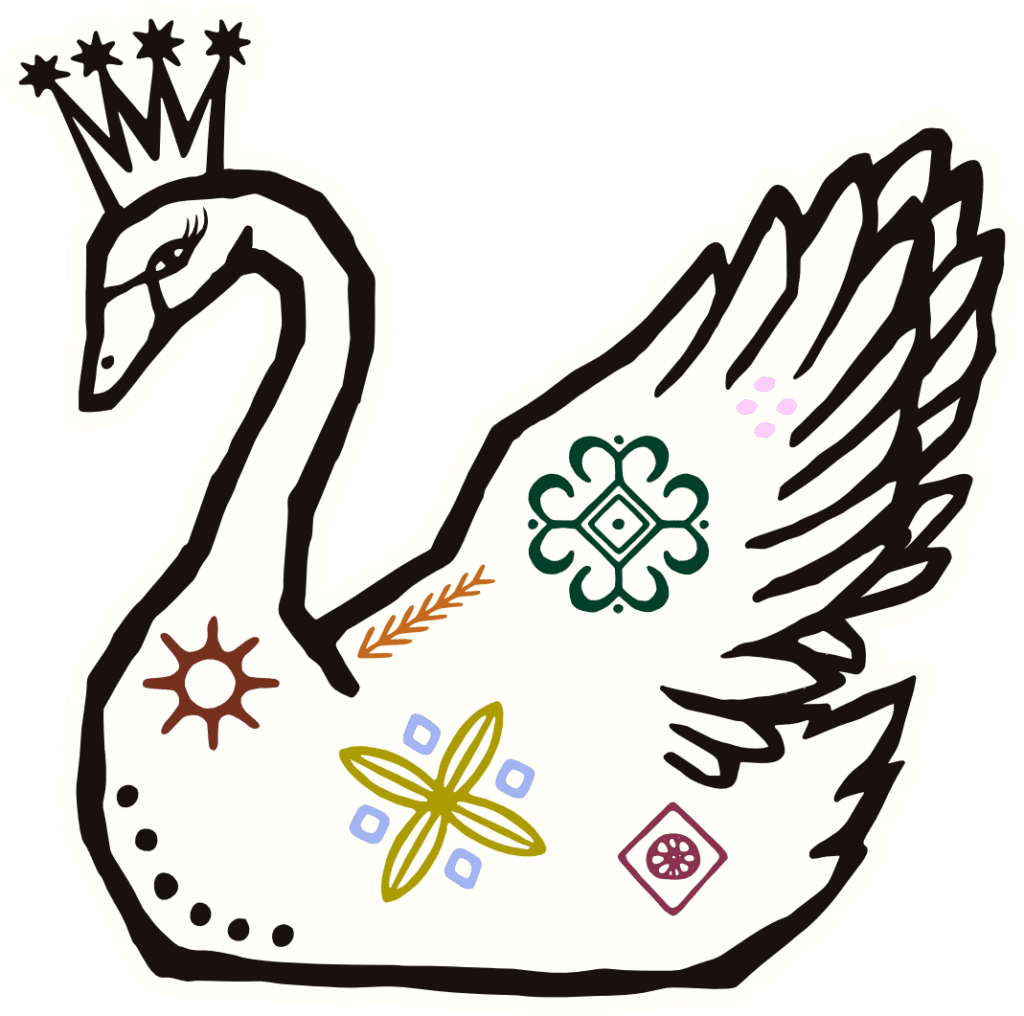 Swanny, Brighten Creative's brand mascot